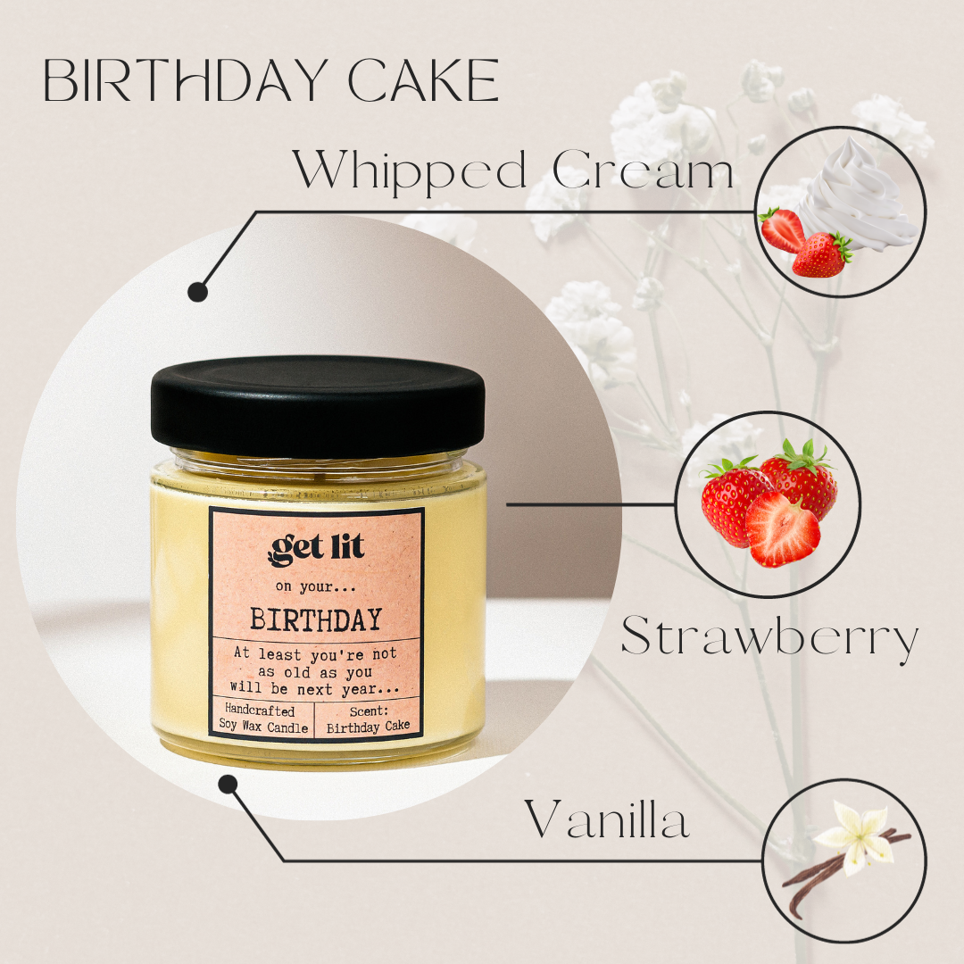 Lumanare parfumata din ceara de soia | Cadou Personalizat Get Lit | Cadou zi nastere | Cadou Birthday