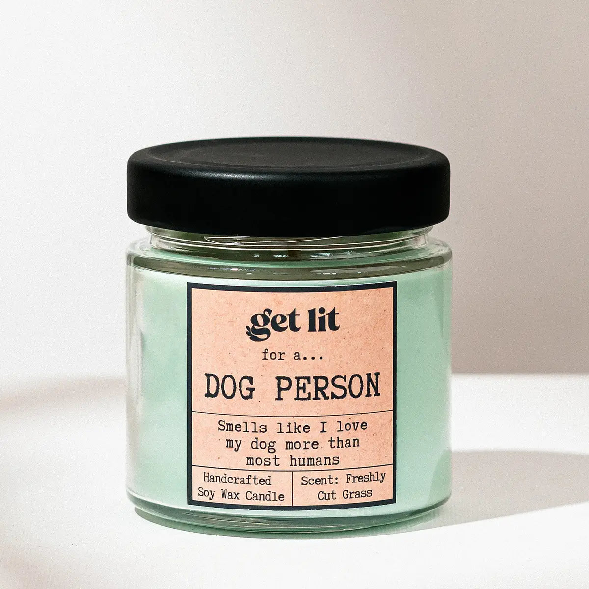 Lumanare parfumata din ceara de soia | Cadou Personalizat Get Lit | Cadou iubitori caini | Dog Person