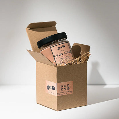 Lumanare parfumata din ceara de soia | Cadou Personalizat Get Lit | Cadou Baking | Parfum scortisoara