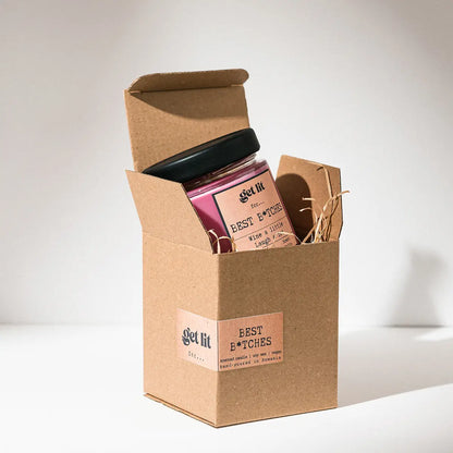 Lumanare parfumata din ceara de soia | Cadou Personalizat Get Lit | Cadou Best Friend | Cadou Prietena