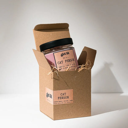 Lumanare parfumata din ceara de soia | Cadou Personalizat Get Lit | Cadou iubitori pisici | Cat Person