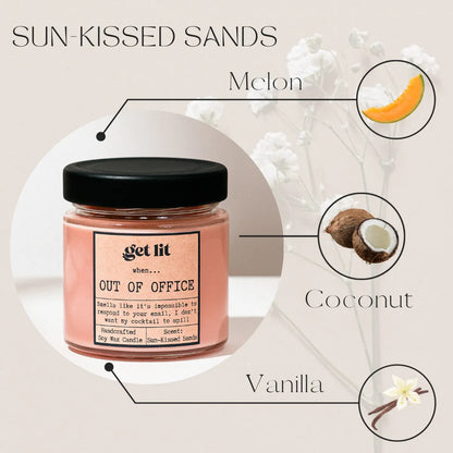 Lumanare parfumata din ceara de soia | Cadou Personalizat Get Lit | Out Of Office | OOO | Cadou corporate | Cadou Secret Santa