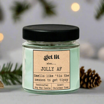 Lumanari parfumate din ceara de soia Get Lit | Handcrafted in Romania | Cadou Craciun | Lumanare miros brad