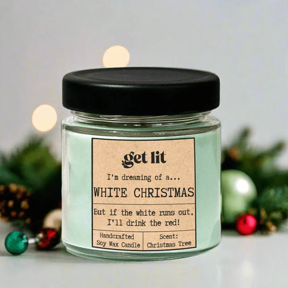 Lumanari parfumate din ceara de soia Get Lit | Handcrafted in Romania | Cadou Craciun | Lumanare miros brad