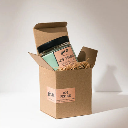 Lumanare parfumata din ceara de soia | Cadou Personalizat Get Lit | Cadou iubitori caini | Dog Person