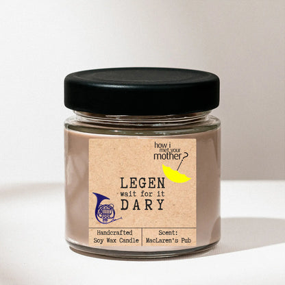 Lumanari parfumate din ceara de soia Get Lit | Handcrafted in Romania | Cadou HIMYM How I Met Your Mother