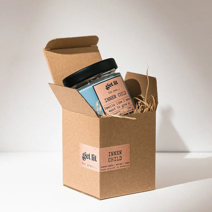 Lumanare parfumata din ceara de soia | Cadou Personalizat Get Lit | Lumanare Bubble Gum | Inner Child