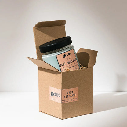 Lumanare parfumata din ceara de soia | Cadou Personalizat Get Lit | Cadou Vama Veche