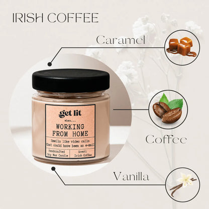 Lumanare parfumata din ceara de soia | Cadou Personalizat Get Lit | Working From Home | WFH | Cadou corporate | Cadou Secret Santa