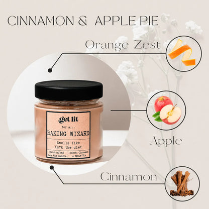 Lumanare parfumata din ceara de soia | Cadou Personalizat Get Lit | Cadou Baking | Parfum scortisoara