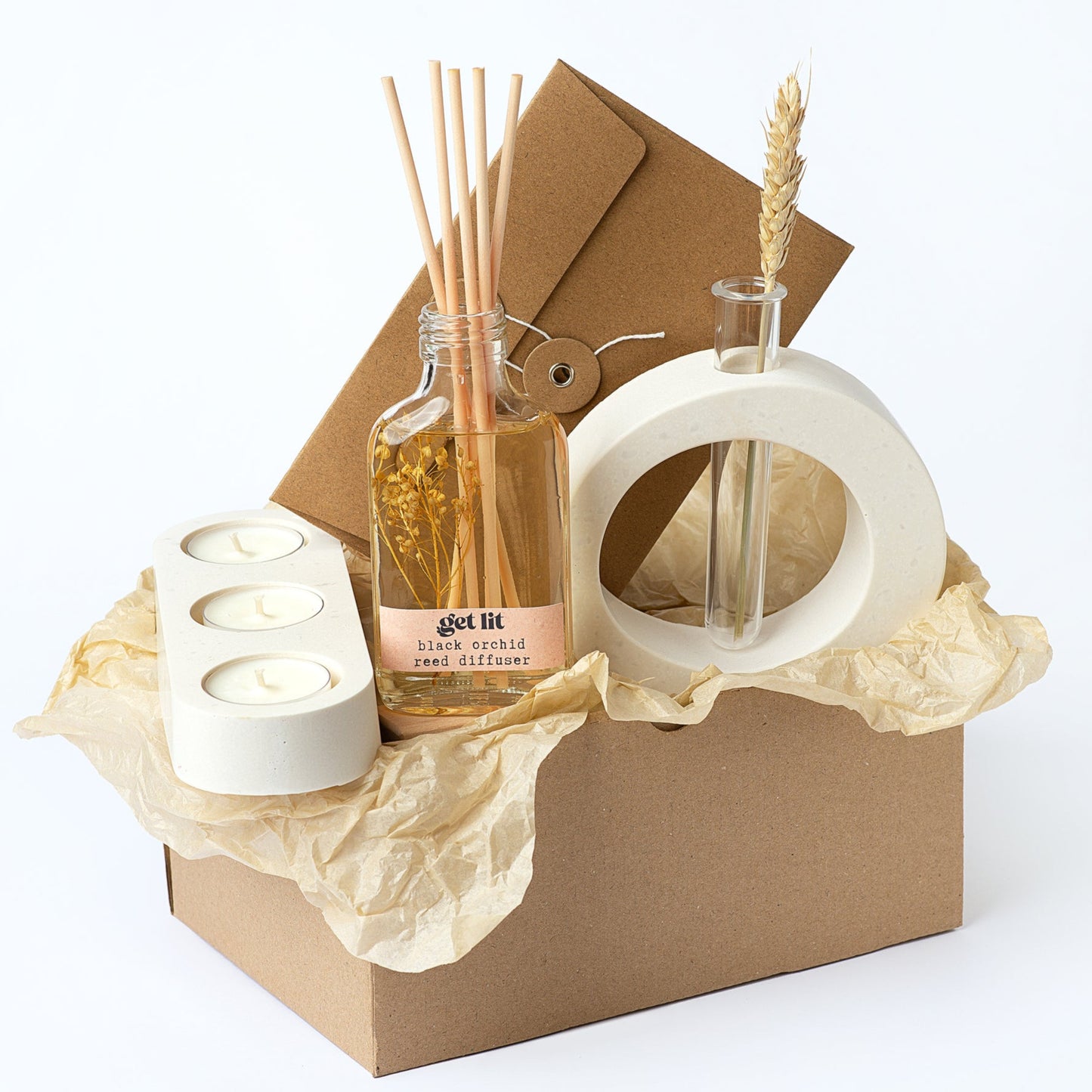 Gift Box Home Sweet Home | Cadou casa noua | Cadou vizita | Cadou aromaterapie | Get Lit